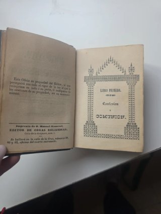 Lote 2 Libros Antiguos Religiosos (1859 y 1860)
