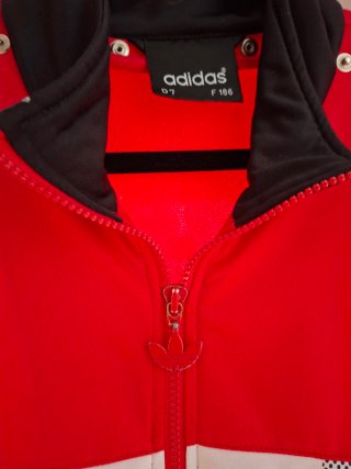Sudadera Adidas Retro Blanca y Roja