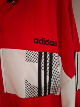 Sudadera Adidas Retro Blanca y Roja