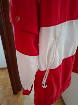 Sudadera Adidas Retro Blanca y Roja