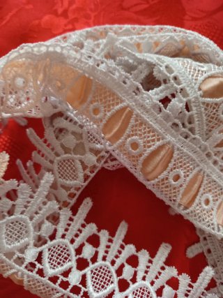 Nastro pizzo Macramè bianco