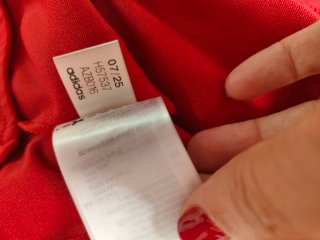 Chaqueta deportiva Adidas roja cremallera