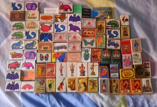Lotto di 130 Scatole di Zolfo Vintage