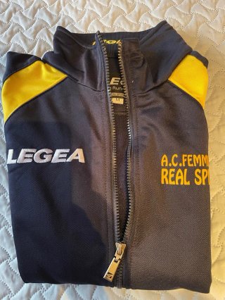Felpa Legea zip blu e gialla taglia M