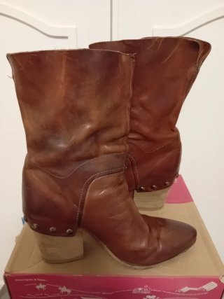 Stivali Vic cowboy pelle marrone 38,5