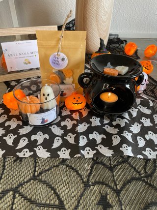 Pack Halloween: Vela, Quemador y Wax Melts