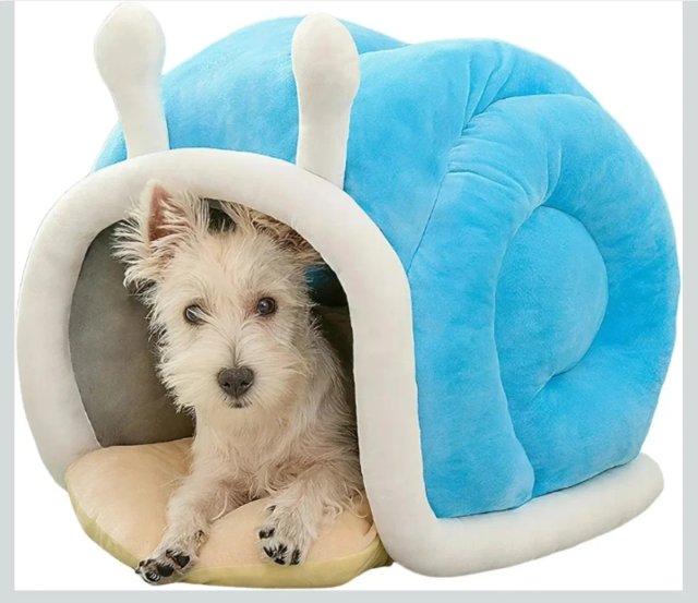 Cama para mascota forma de caracol