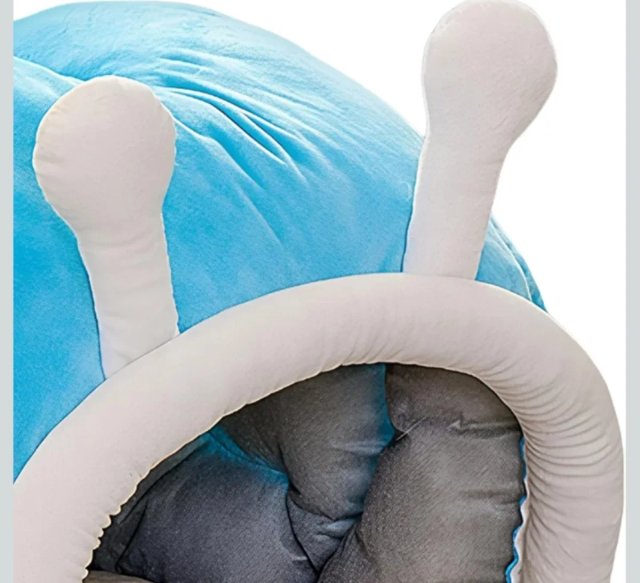Cama para mascota forma de caracol