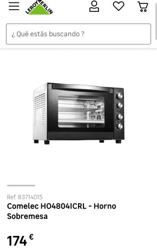 Nuevo Horno de Sobremesa Comelec 48L