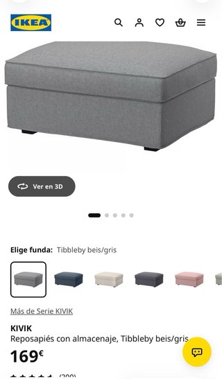 Reposapiés con Almacenaje Gris