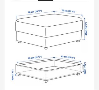 Reposapiés con Almacenaje Gris