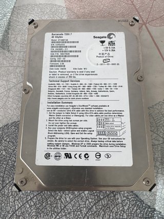 Disco Duro Seagate Barracuda 7200.7 40GB
