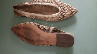 Zapatos de evento dorados Corina Talla 40