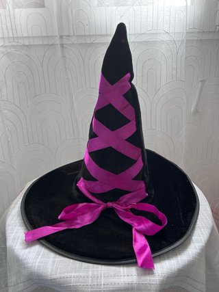 Sombrero de Bruja Negro y Morado