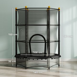 Cama elástica trampolín infantil de acero, Ø140 cm