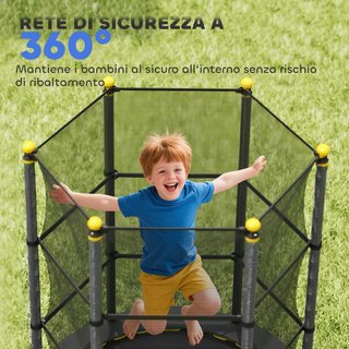 Cama elástica trampolín infantil de acero, Ø140 cm