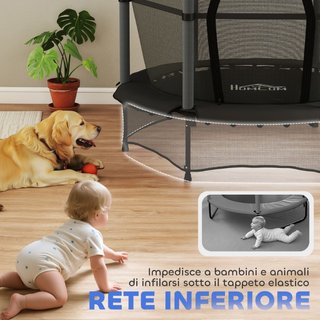 Cama elástica trampolín infantil de acero, Ø140 cm