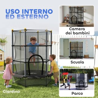 Cama elástica trampolín infantil de acero, Ø140 cm
