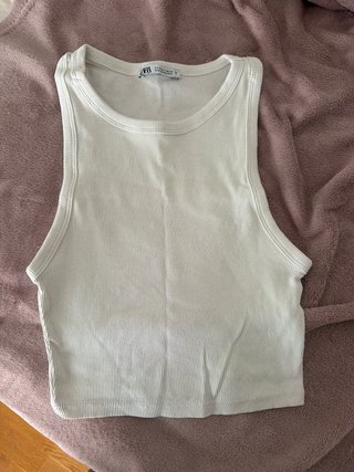 Top Zara Blanco Talla S