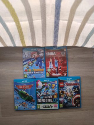 Pack 5 Juegos Wii U: Mario, NBA, Planes, Lego