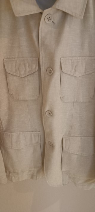 Chaqueta Sahariana Emidio Tucci Talla M Beige