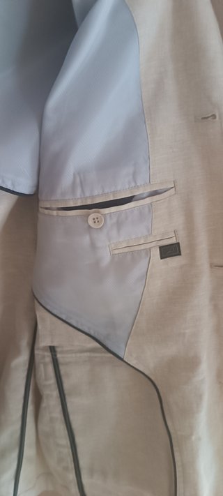 Chaqueta Sahariana Emidio Tucci Talla M Beige