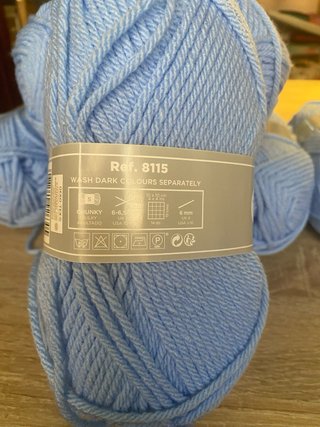 Lana acrílica azul 100gr