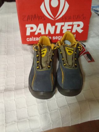 Zapatos de trabajo PANTER azules y amarillos