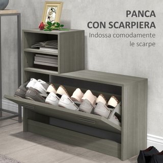 Muebles de entrada con perchero, espejo y zapatero