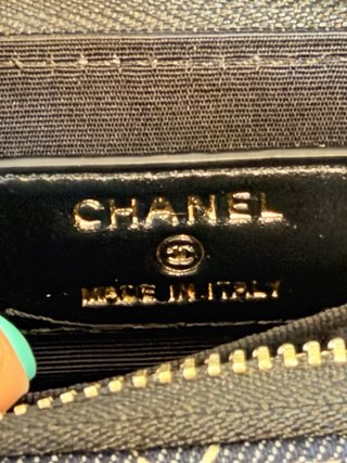 Bolso y monedero Chanel denim azul