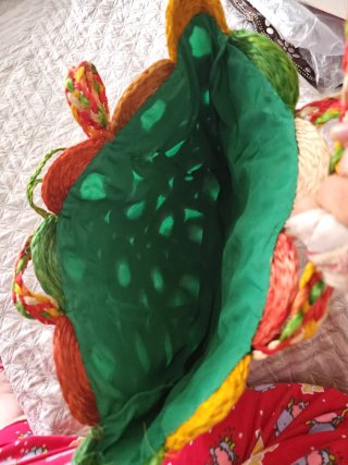 Bolso de rafia multicolor