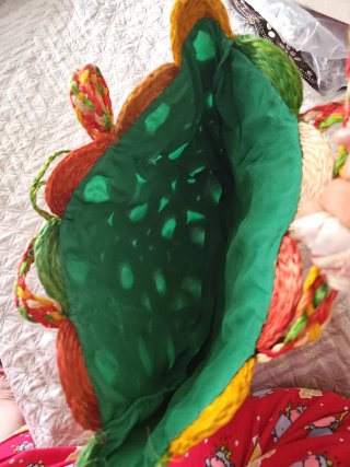 Bolso de rafia multicolor