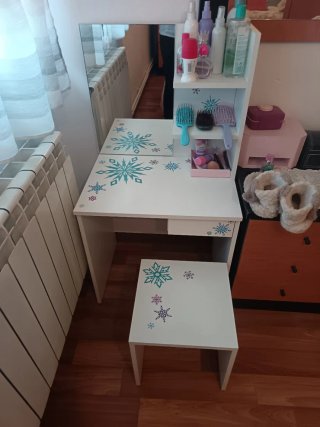 Tocador Infantil Blanco con Espejo