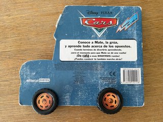 Cars. Mate. Rayo McQueen. Libro de cartón ruedas