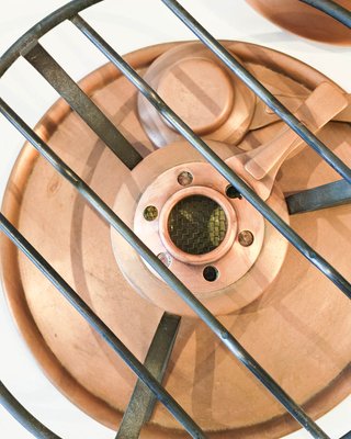 Fondue de Cobre Vintage con Soporte