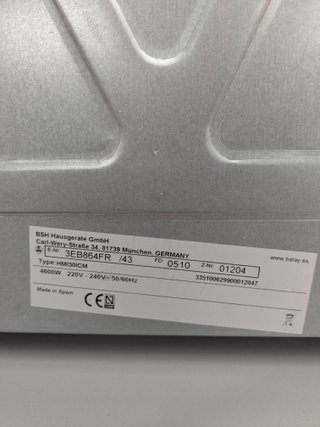 Placa de Inducción Balay 3 Fuegos 60 cm