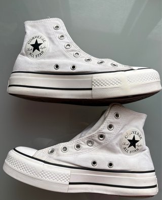 Converse plataforma blancas