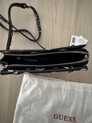 Bolso bandolera Guess original – Negro con logo