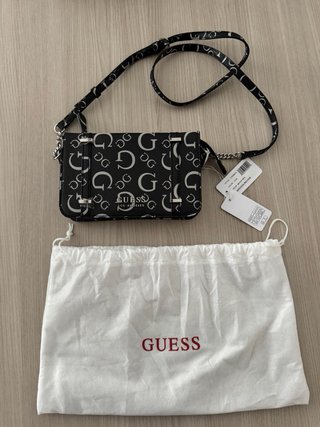 Bolso bandolera Guess original – Negro con logo
