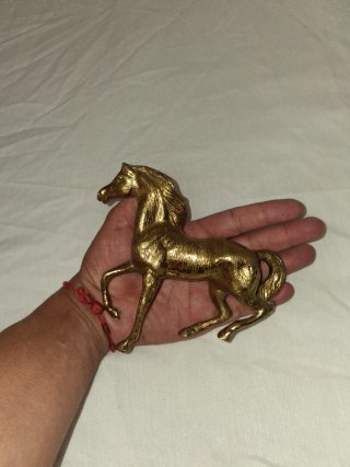 Figura caballo bronce macizo vintage 18cm