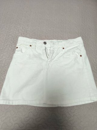 Minifalda vaquera blanca