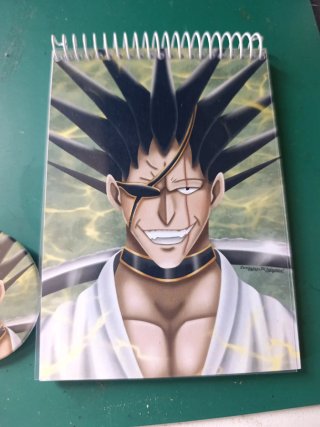 Libreta y Chapa Diseño Anime