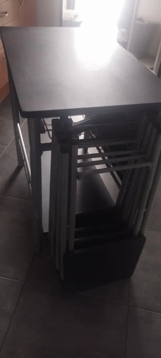 Mesa de Cocina Plegable con 4 Sillas
