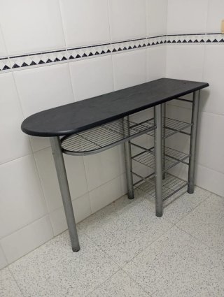 Mesa de cocina madera y metal