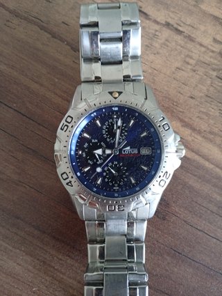 Reloj Lotus Multifunción Azul y Plateado niño