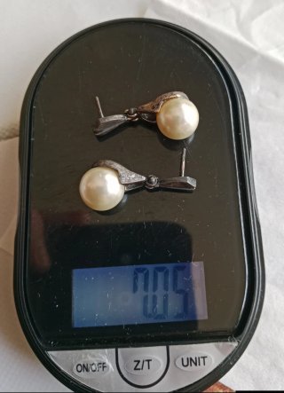 Pendientes de Plata Antiguos con Perlas