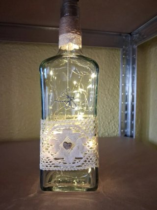 Botella Decorativa con Luces LED