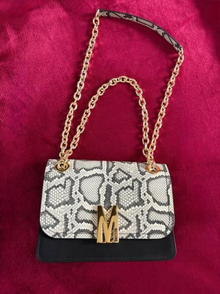 Bolso Moschino M Piel Estampado Serpiente