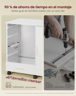 Archivador Móvil Cajonera 5 Cajones VASAGLE