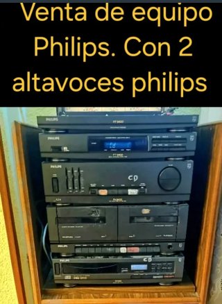 Equipo de sonido Philips con 2 altavoces